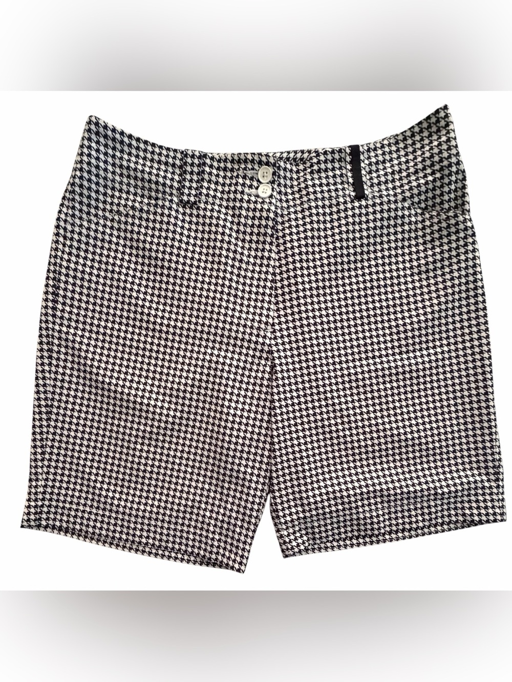Nike Golf Fit Dry NWOT Stretch Black & White Houndstooth Stretch Shorts, Size 8